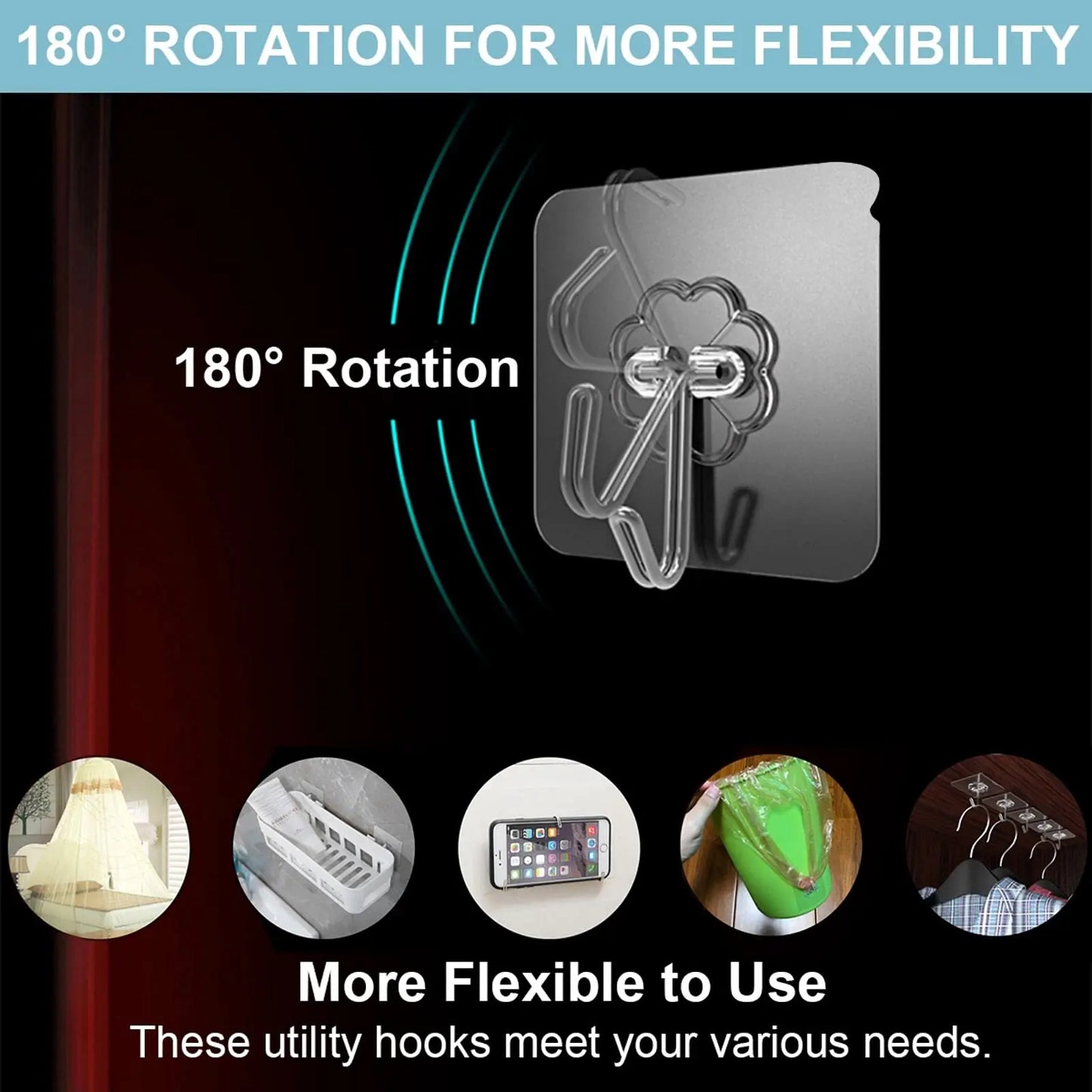 Waterproof Wall Hooks 10 Pc